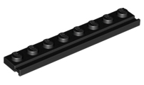 Plaatje in Gallery viewer laden, LEGO® los onderdeel Plaat Aangepast in kleur Zwart 4510