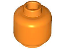 Plaatje in Gallery viewer laden, LEGO® los onderdeel Hoofd in kleur Oranje 3626c