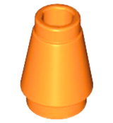 Plaatje in Gallery viewer laden, LEGO® los onderdeel Kegel in kleur Oranje 4589b
