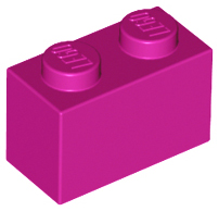 Plaatje in Gallery viewer laden, LEGO® los onderdeel Steen in kleur Magenta 3004