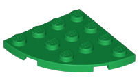 LEGO® los onderdeel Plaat Rond in kleur Groen 30565