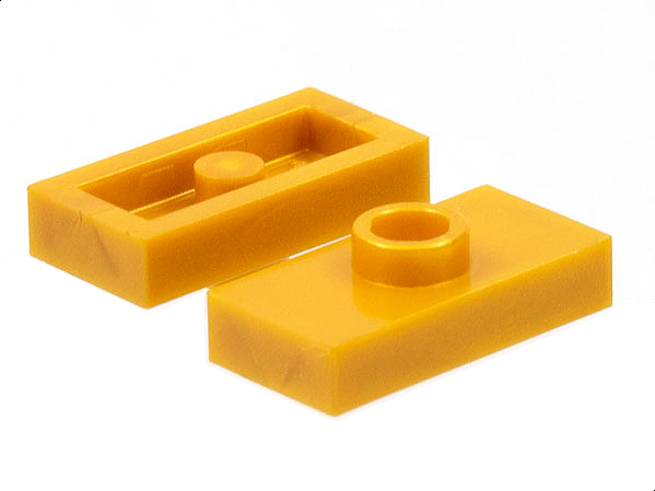 LEGO® los onderdeel Plaat Aangepast Parel Goud 3794a