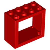 Plaatje in Gallery viewer laden, LEGO® los onderdeel Raamkozijn in kleur Rood 4132