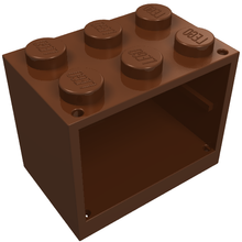 Plaatje in Gallery viewer laden, LEGO® los onderdeel Container in kleur Roodachtig Bruin 4532