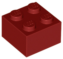 Plaatje in Gallery viewer laden, LEGO® los onderdeel Steen in kleur Donkerrood 3003