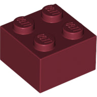 Plaatje in Gallery viewer laden, LEGO® los onderdeel Steen in kleur Donkerrood 3003