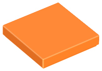 LEGO® los onderdeel Tegel Algemeen in kleur Oranje 3068b