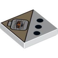 Plaatje in Gallery viewer laden, LEGO® los onderdeel Tegel met Motief Wit 3068bpb0194