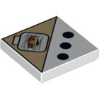 LEGO® los onderdeel Tegel met Motief Wit 3068bpb0194