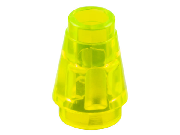 LEGO® los onderdeel Kegel Doorzichtig Neon Groen 4589b