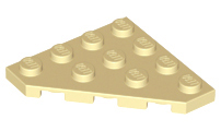 LEGO® los onderdeel Wig Plaat in kleur Geelbruin 30503