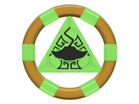 LEGO® onderdeel Ring Doorschijnend Helder Groen 87748pb05