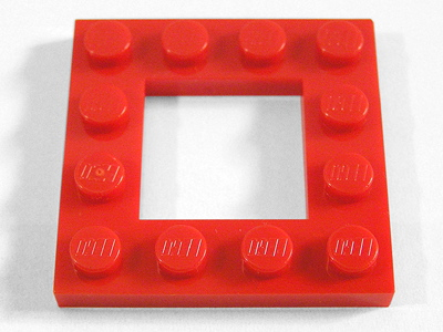 LEGO® los onderdeel Plaat Aangepast in kleur Rood 64799
