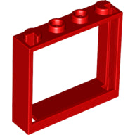 LEGO® los onderdeel Raamkozijn in kleur Rood 60594