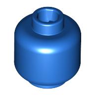 Plaatje in Gallery viewer laden, LEGO® los onderdeel Hoofd in kleur Blauw 3626b