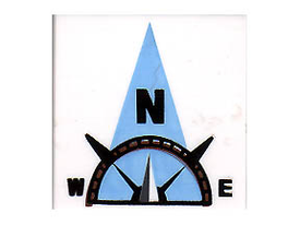 LEGO® los onderdeel Tegel met Motief Wit 3068bpb0354