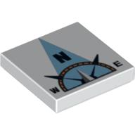 Plaatje in Gallery viewer laden, LEGO® los onderdeel Tegel met Motief Wit 3068bpb0354