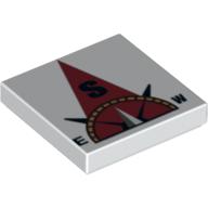 Plaatje in Gallery viewer laden, LEGO® los onderdeel Tegel met Motief Wit 3068bpb0355