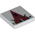 LEGO® los onderdeel Tegel met Motief Wit 3068bpb0355