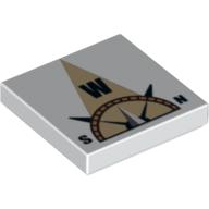 Plaatje in Gallery viewer laden, LEGO® los onderdeel Tegel met Motief Wit 3068bpb0357