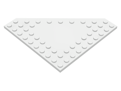 LEGO® los onderdeel Wig Plaat in kleur Wit 92584