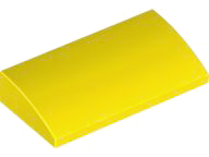 LEGO® los onderdeel Dakpan Gebogen in kleur Geel 88930