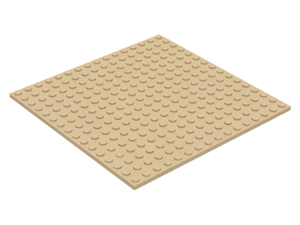LEGO® los onderdeel Plaat Algemeen in kleur Geelbruin 91405