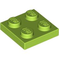 LEGO® los onderdeel Plaat Algemeen in kleur Limoen 3022
