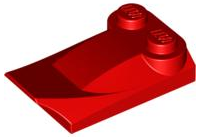 LEGO® los onderdeel Dakpan Gebogen in kleur Rood 47456