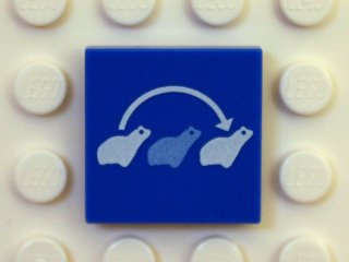 LEGO® los onderdeel Tegel met Motief Blauw 3068bpb0382