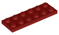 Plaatje in Gallery viewer laden, LEGO® los onderdeel Plaat Algemeen in kleur Donkerrood 3795