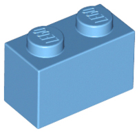 Plaatje in Gallery viewer laden, LEGO® los onderdeel Steen in kleur Medium Blauw 3004