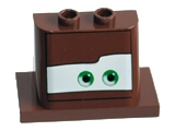 Plaatje in Gallery viewer laden, LEGO® Voorruit met Motief Roodachtig Bruin 93598pb04