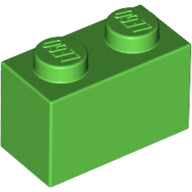 Plaatje in Gallery viewer laden, LEGO® los onderdeel Steen in kleur Fel Groen 3004