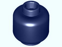 Plaatje in Gallery viewer laden, LEGO® los onderdeel Hoofd in kleur Donkerblauw 3626c