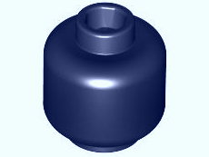LEGO® los onderdeel Hoofd in kleur Donkerblauw 3626c