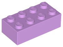 Plaatje in Gallery viewer laden, LEGO® los onderdeel Steen in kleur Medium Lavendel 3001