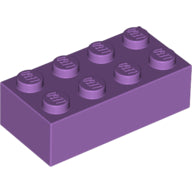 Plaatje in Gallery viewer laden, LEGO® los onderdeel Steen in kleur Medium Lavendel 3001
