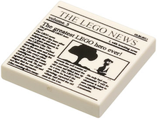 Plaatje in Gallery viewer laden, LEGO® los onderdeel Tegel met Motief Wit 3068bpb0431