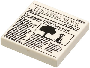 LEGO® los onderdeel Tegel met Motief Wit 3068bpb0431