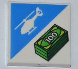 LEGO® los onderdeel Tegel met Motief Wit 3068bpb0467