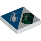 LEGO® los onderdeel Tegel met Motief Wit 3068bpb0467