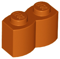 Plaatje in Gallery viewer laden, LEGO® los onderdeel Steen Aangepast Donker Oranje 30136