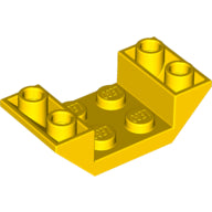 LEGO® los onderdeel Dakpan Omgekeerd in kleur Geel 4871