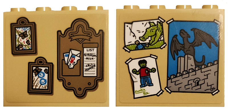 LEGO® los onderdeel Steen met Motief Geelbruin 49311pb08