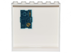 LEGO® los onderdeel Paneel met Motief Wit 59349pb160