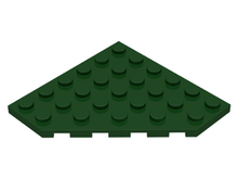 Plaatje in Gallery viewer laden, LEGO® los onderdeel Wig Plaat in kleur Donkergroen 6106