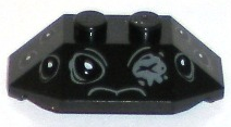 LEGO® los onderdeel Wig met Motief in kleur Zwart 47759pb09
