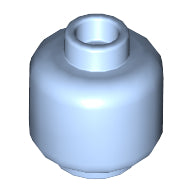 Plaatje in Gallery viewer laden, LEGO® los onderdeel Hoofd in kleur Helder Lichtblauw 3626c