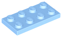Plaatje in Gallery viewer laden, LEGO® los onderdeel Plaat Algemeen Helder Lichtblauw 3020
